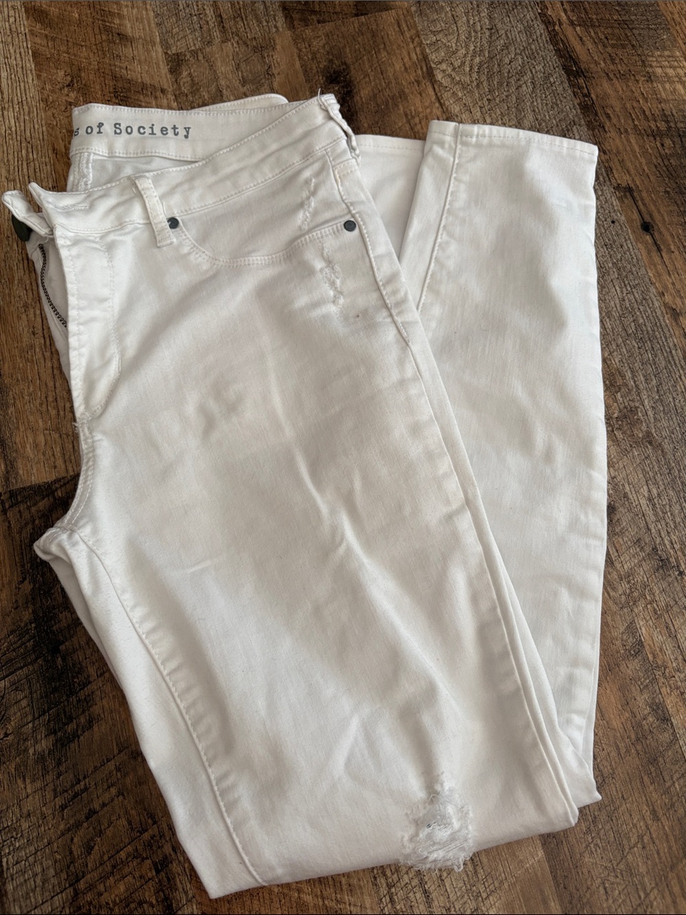 Articles Of Society White High-Rise Skinny Jeans
